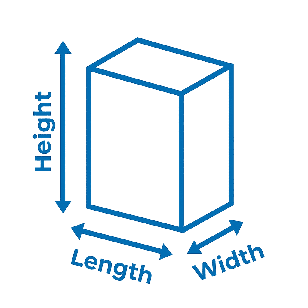 Dimensions to Weight Calculator for parcel and shipping weight estimation